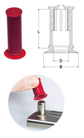 Kappen mit Griffring und Flansch f&uuml;r Wellenschutz