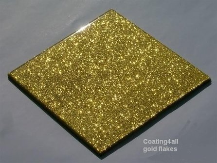 Goldmetallischer Flockenzusatz